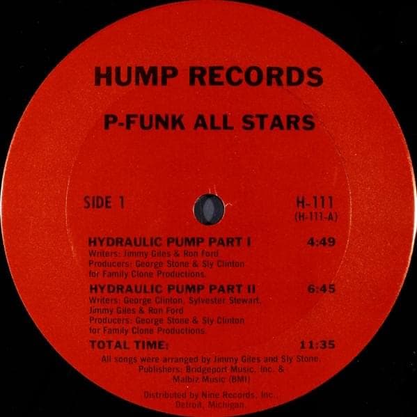 Album cover art for "Hydraulic Pump (12" Mix) [Parts I & II]" by P-Funk All Stars