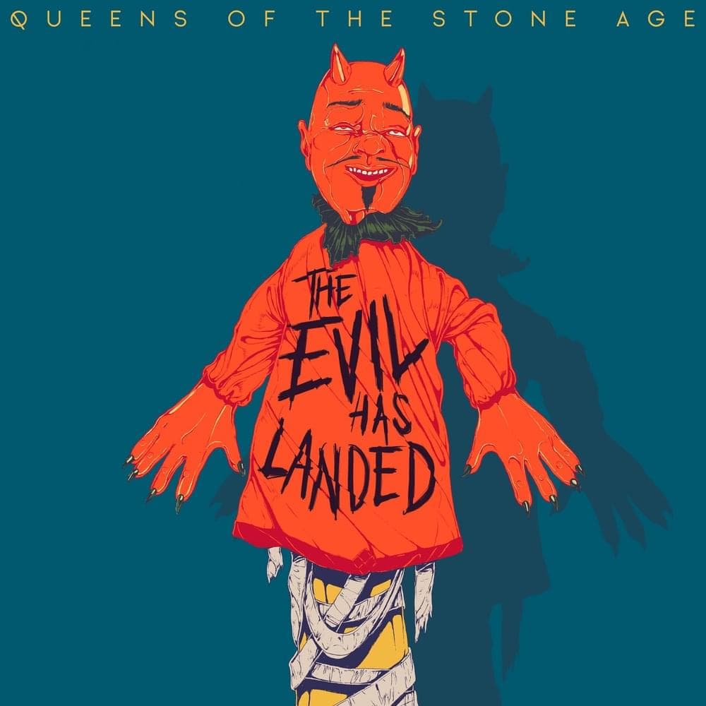 Album cover art for "The Evil Has Landed" by Queens of the Stone Age