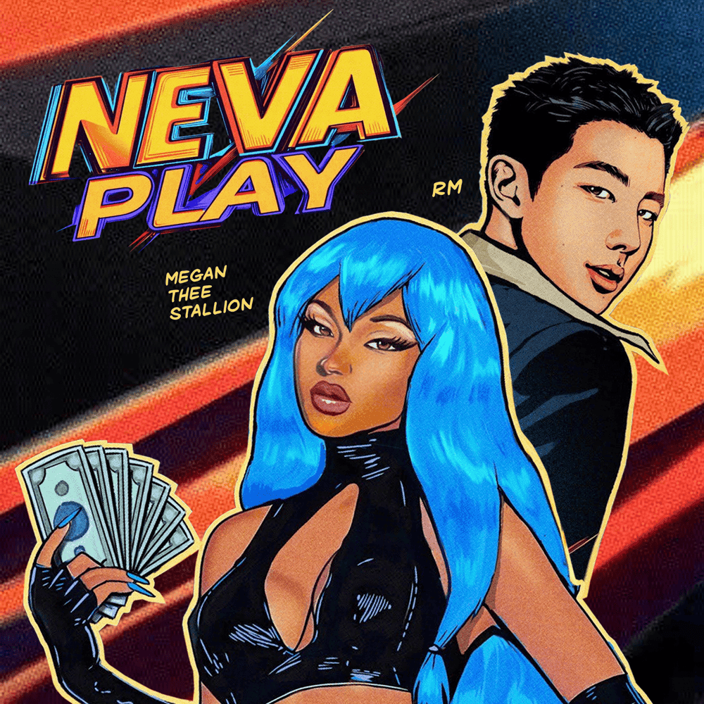 Album cover art for "Neva Play" by Megan Thee Stallion & RM