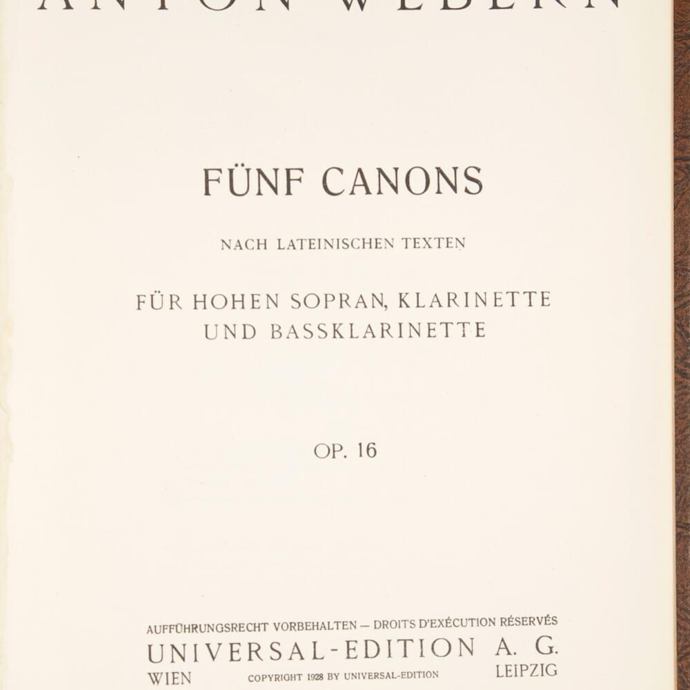5 Canons on Latin Text, Op. 16