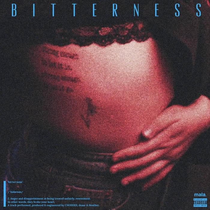 Album cover art for "Bitterness" by C H O I S I E S & Amateo Bandido & Heatherxmusic