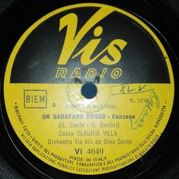 Un garofano rosso / Bevo e canto