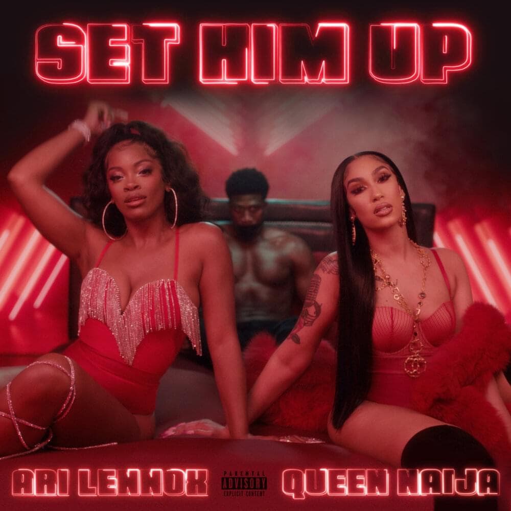 Album cover art for "Set Him Up" by Queen Naija