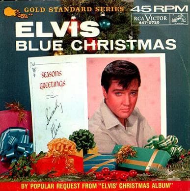 Album cover art for "Blue Christmas" by Elvis Presley