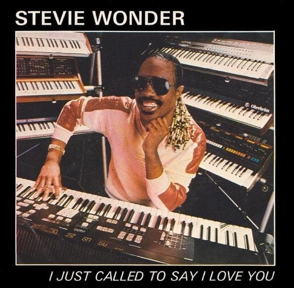 Album cover art for "I Just Called to Say I Love You" by Stevie Wonder