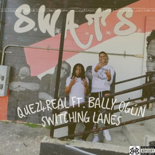 Album cover art for "Switching Lanes" by Quez4Real & Bally Ogún