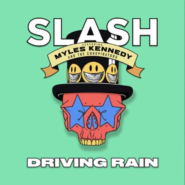 Album cover art for "Driving Rain" by Slash & Myles Kennedy & The Conspirators
