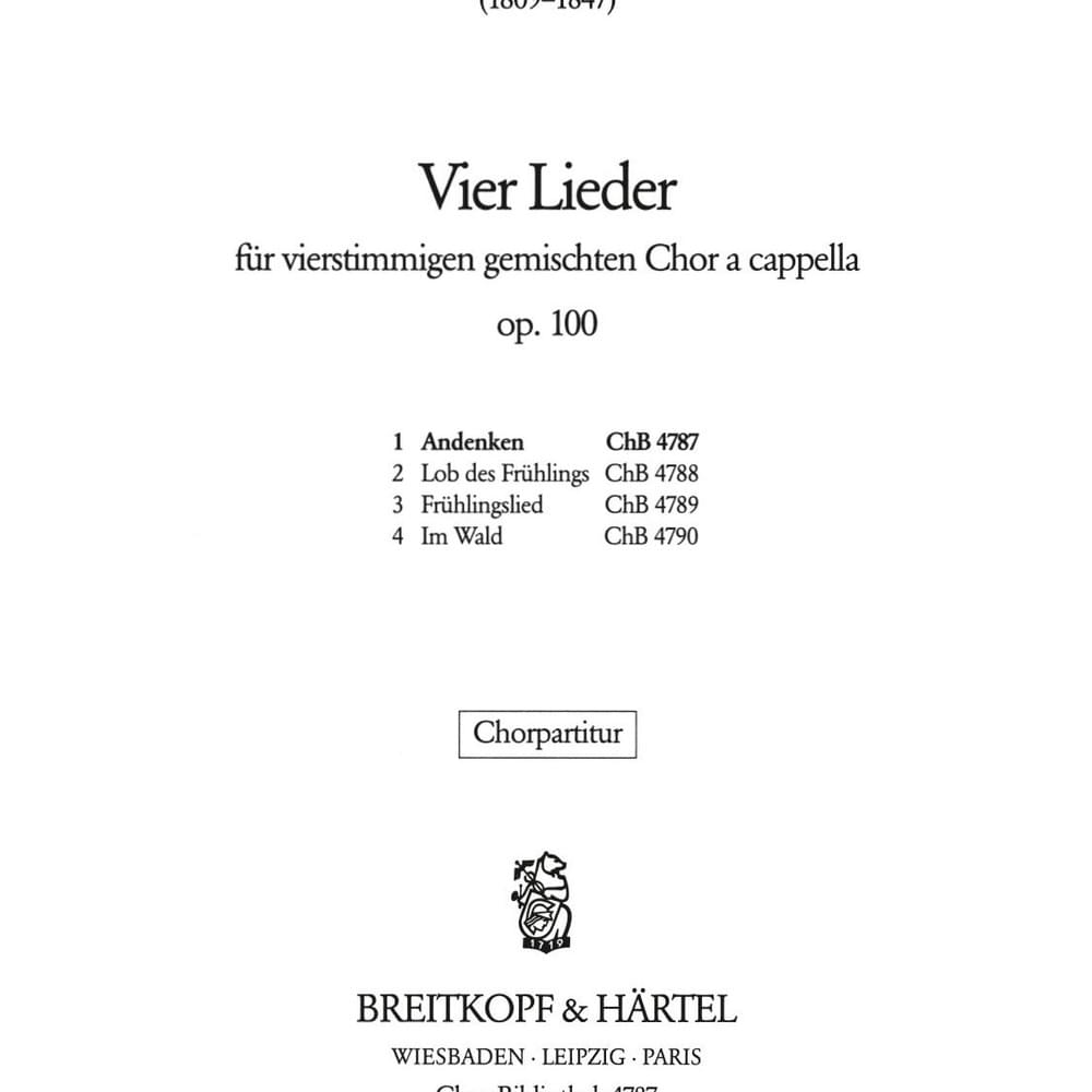 4 Lieder, Op. 100