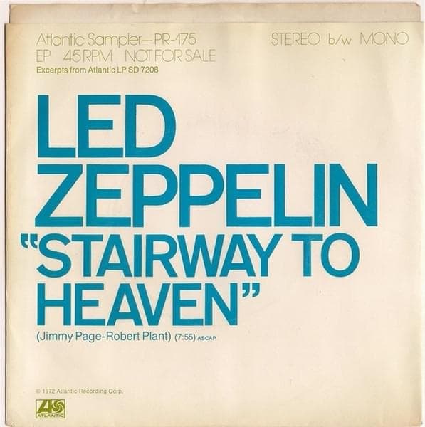 Album cover art for "Stairway to Heaven" by Led Zeppelin