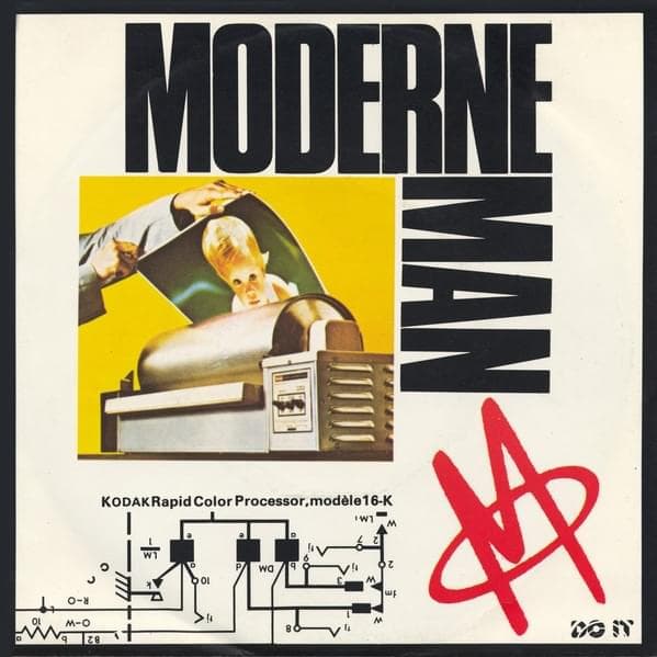 Album cover art for "Moderne Man/Satisfy Your Lust" by M (Robin Scott)