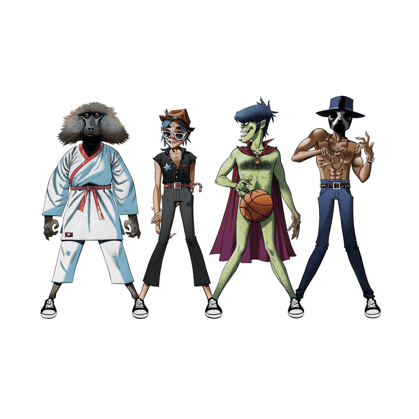 Album cover art for "DoYaThing" by Gorillaz & James Murphy & André 3000