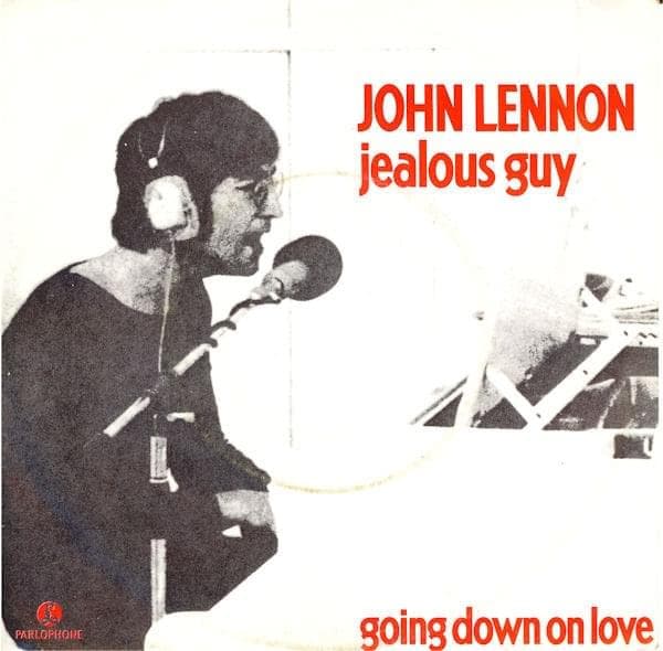 Album cover art for "Jealous Guy" by John Lennon