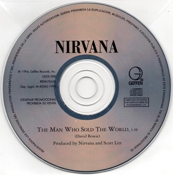 Album cover art for "The Man Who Sold the World (Live Acoustic)" by Nirvana