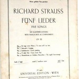 Fünf Lieder, Op. 32
