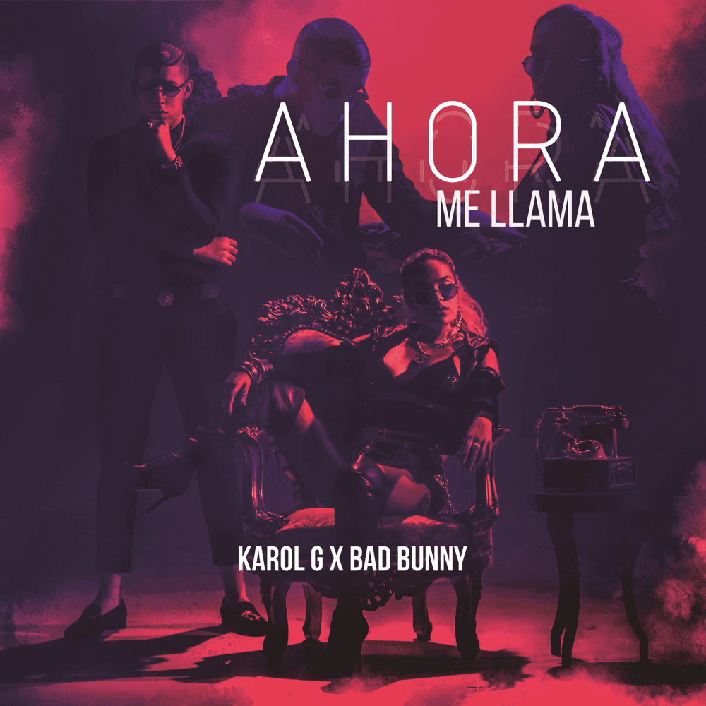 Album cover art for "Ahora Me Llama" by KAROL G