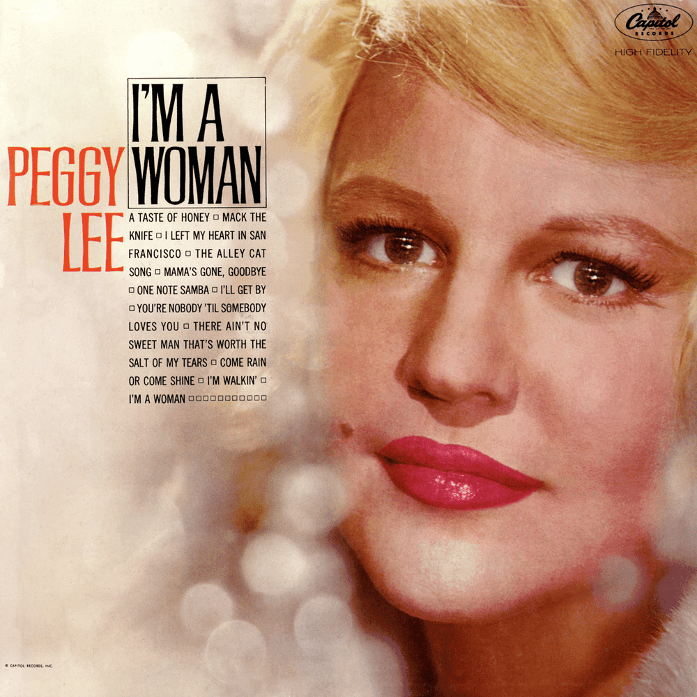 Album cover art for "I'm a Woman" by Peggy Lee