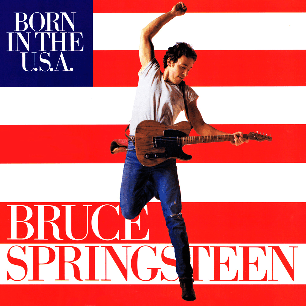 Album cover art for "Born in the U.S.A." by Bruce Springsteen