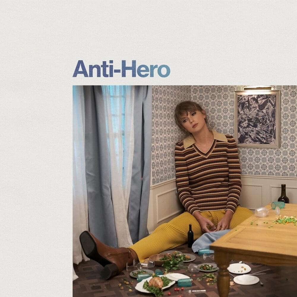 Album cover art for "Anti-Hero" by Taylor Swift