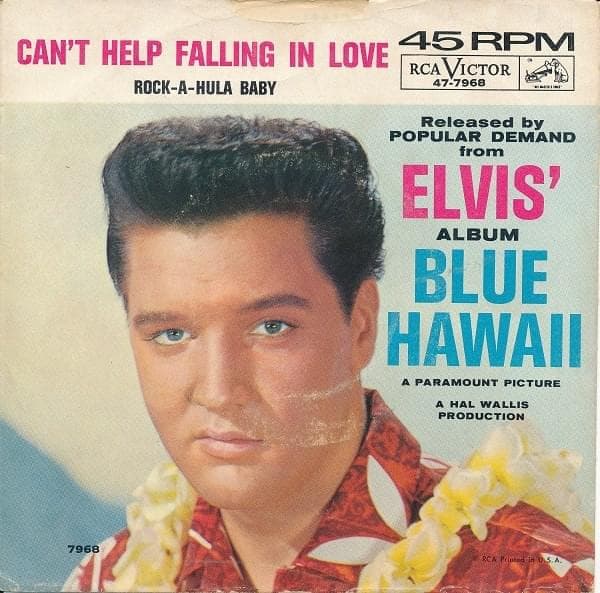 Album cover art for "Can’t Help Falling in Love" by Elvis Presley