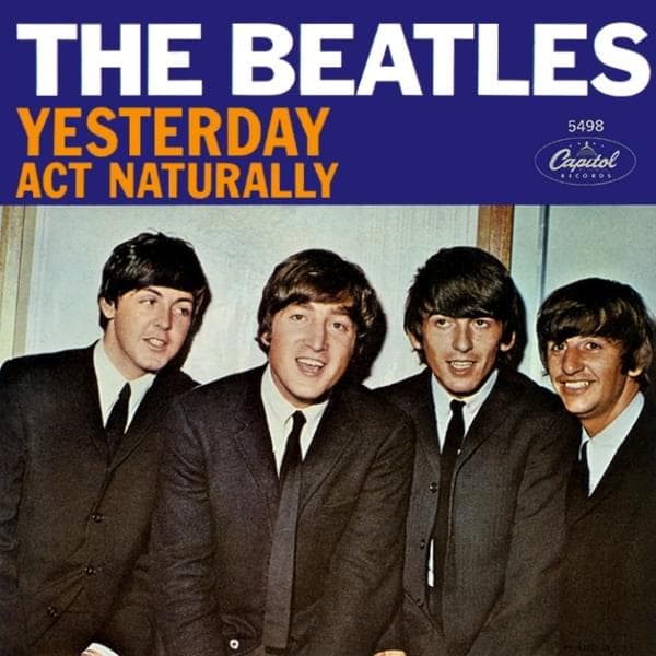 Album cover art for "Yesterday" by The Beatles