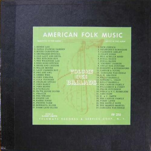 Anthology of American Folk Music Volume One: Ballads