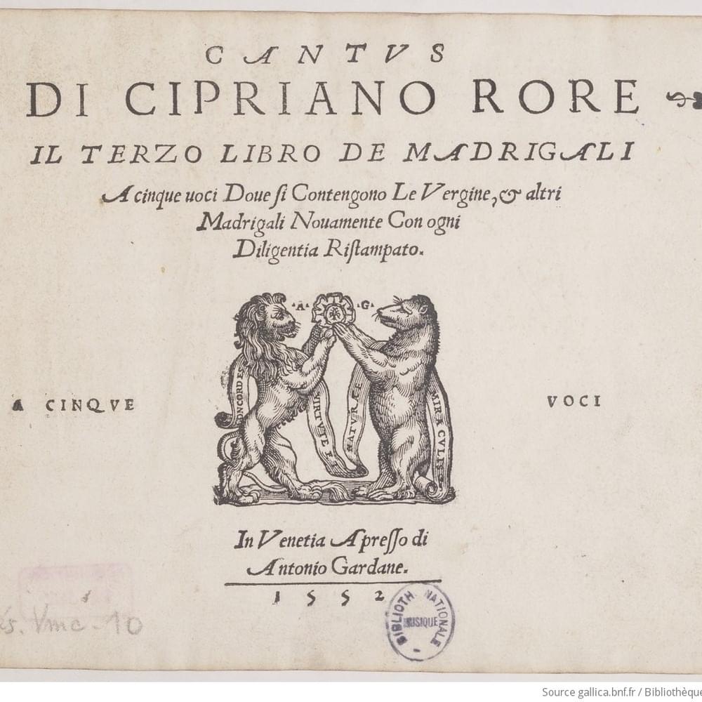 Il terzo libro de madrigali a cinque voci