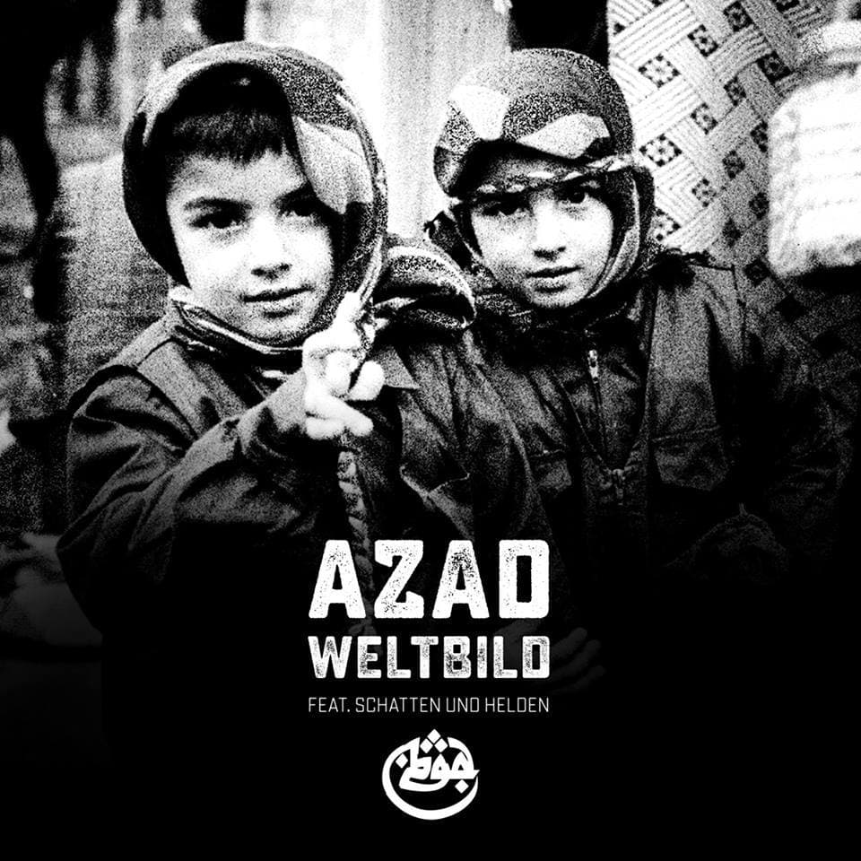 Album cover art for "Weltbild" by Azad & Schatten und Helden