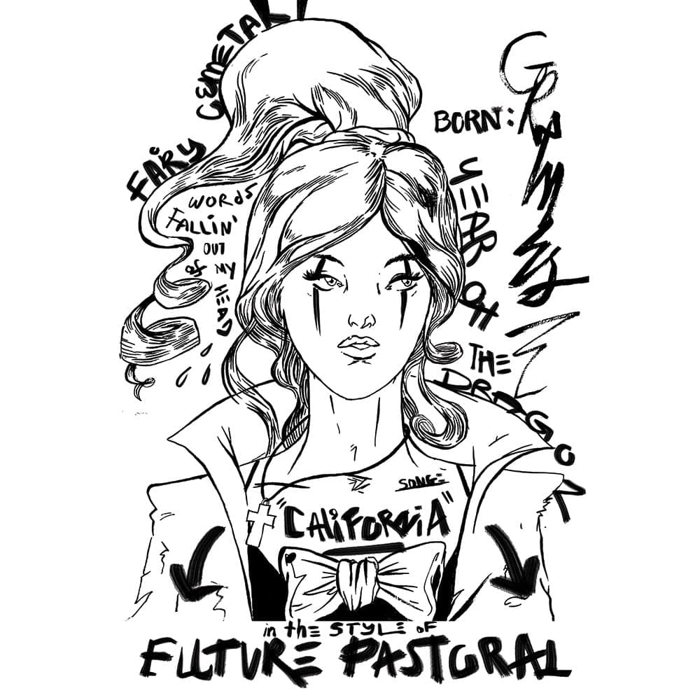 Album cover art for "California" by Grimes