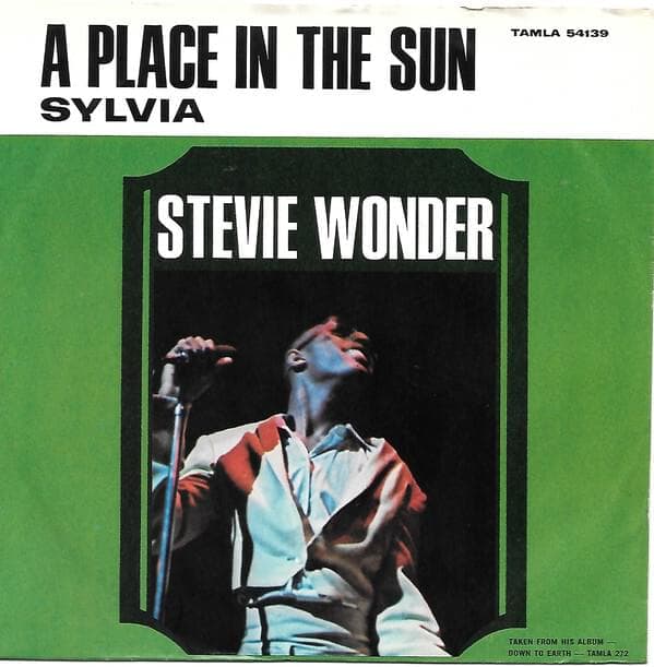 Album cover art for "A Place in the Sun" by Stevie Wonder