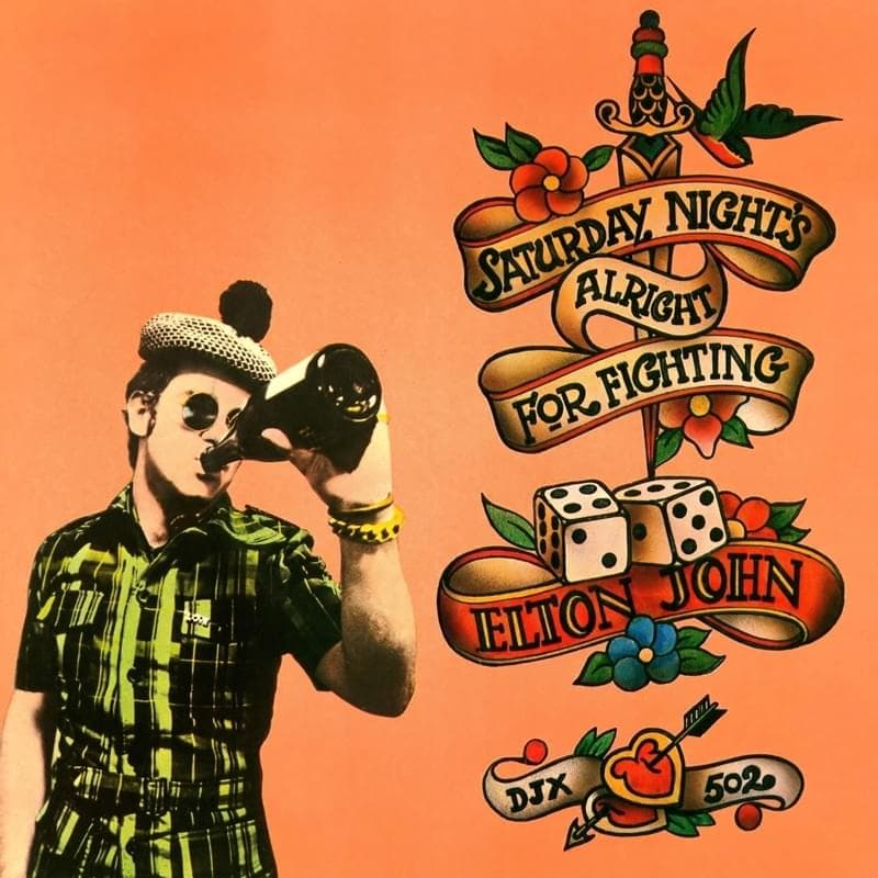 Album cover art for "Saturday Night's Alright (For Fighting)" by Elton John
