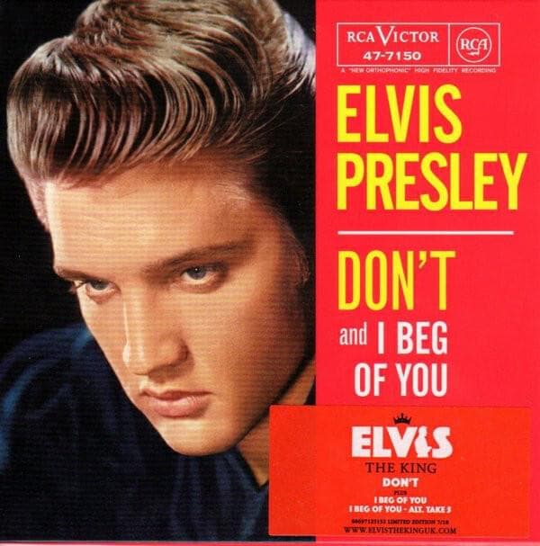 Album cover art for "Don't" by Elvis Presley