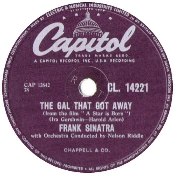 Album cover art for "The Gal That Got Away" by Frank Sinatra