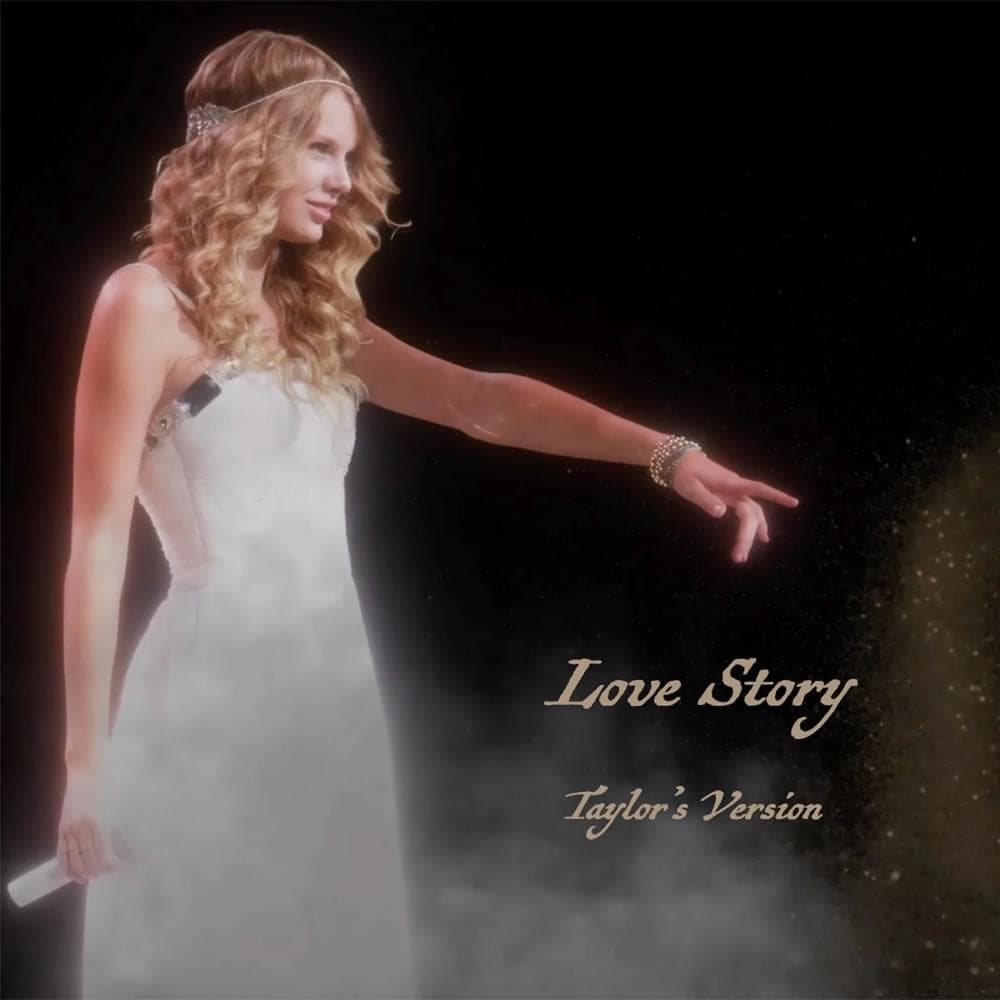 Album cover art for "Love Story (Taylor's Version)" by Taylor Swift