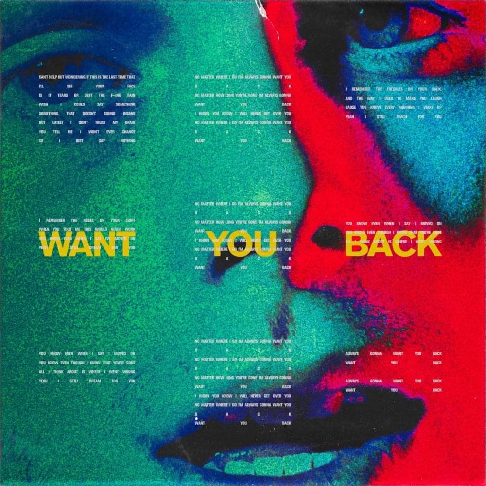 Album cover art for "Want You Back" by 5 Seconds of Summer