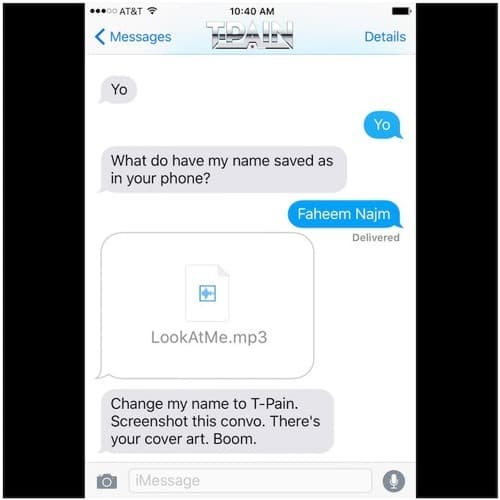 Album cover art for "Look At Me" by T-Pain