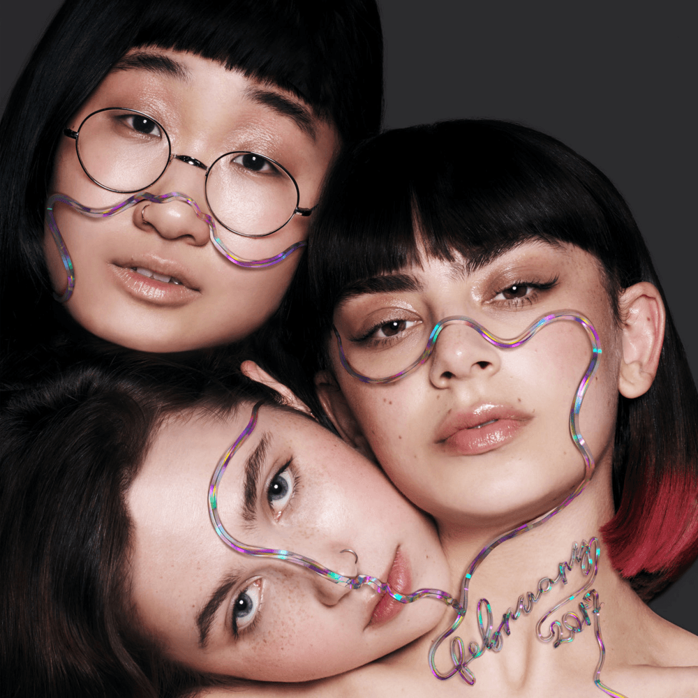 Album cover art for "February 2017" by Charli xcx & Clairo & Yaeji