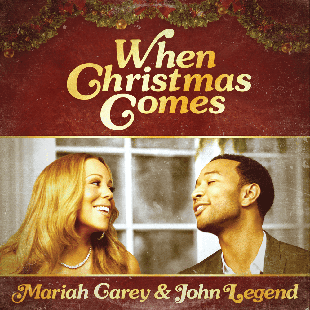 Album cover art for "When Christmas Comes (Remix)" by Mariah Carey & John Legend