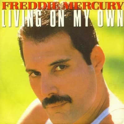 Album cover art for "Living On My Own" by Freddie Mercury