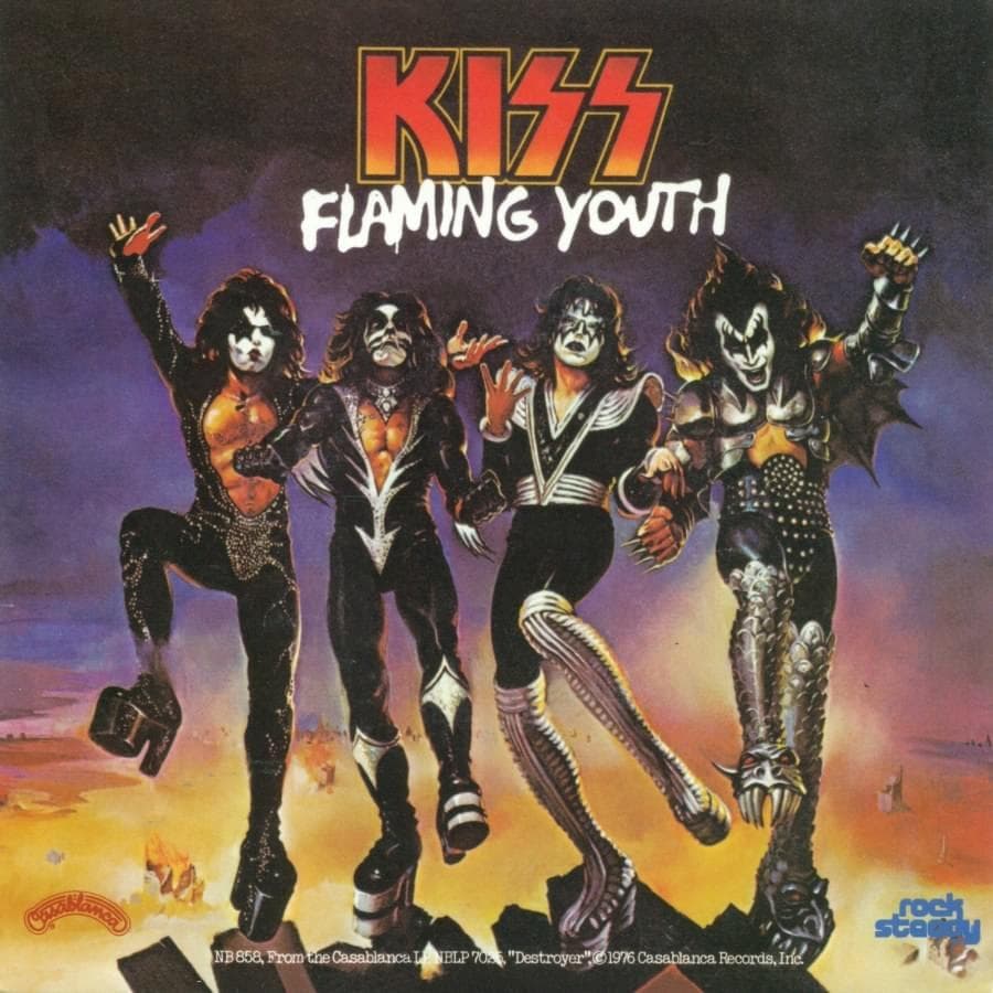 Album cover art for "Flaming Youth" by KISS
