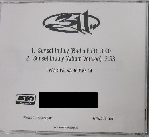 Album cover art for "Sunset in July" by 311