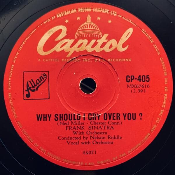 Album cover art for "Why Should I Cry Over You?" by Frank Sinatra