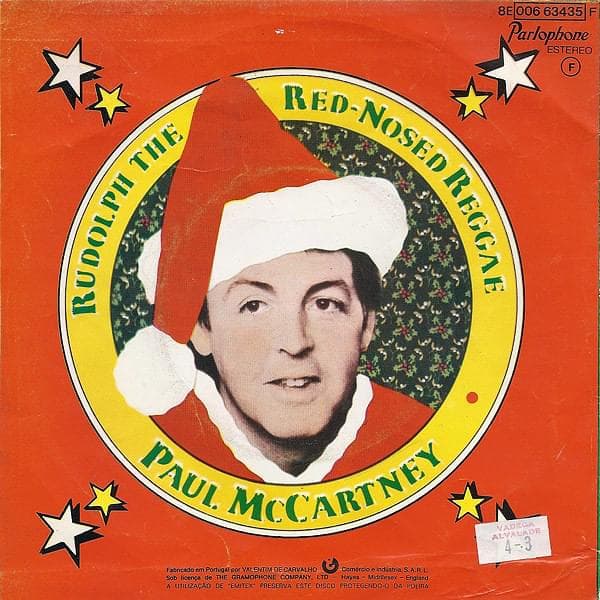 Album cover art for "Rudolph the Red‐Nosed Reggae" by Paul McCartney