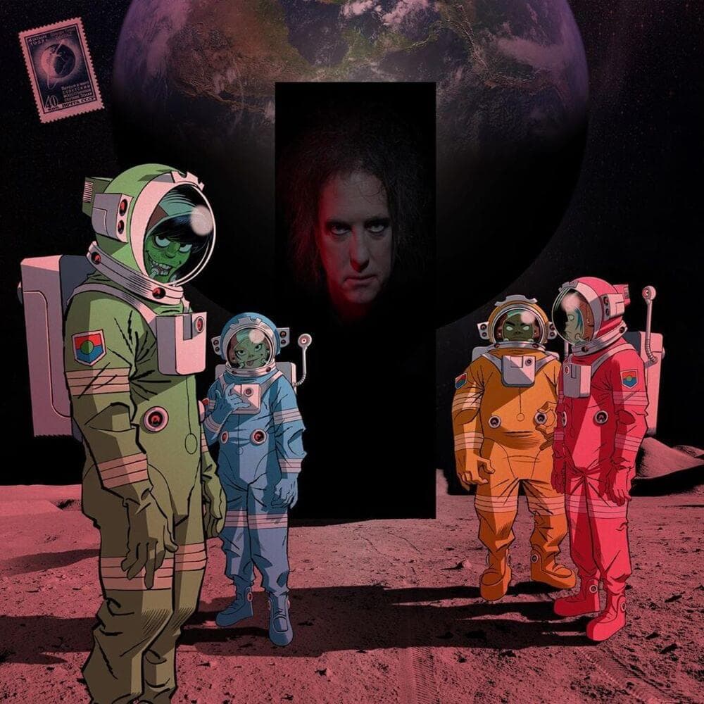 Album cover art for "Strange Timez" by Gorillaz & Robert Smith