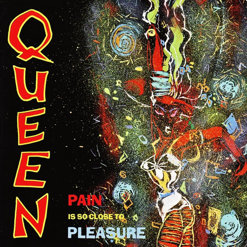 Album cover art for "Pain Is So Close to Pleasure" by Queen