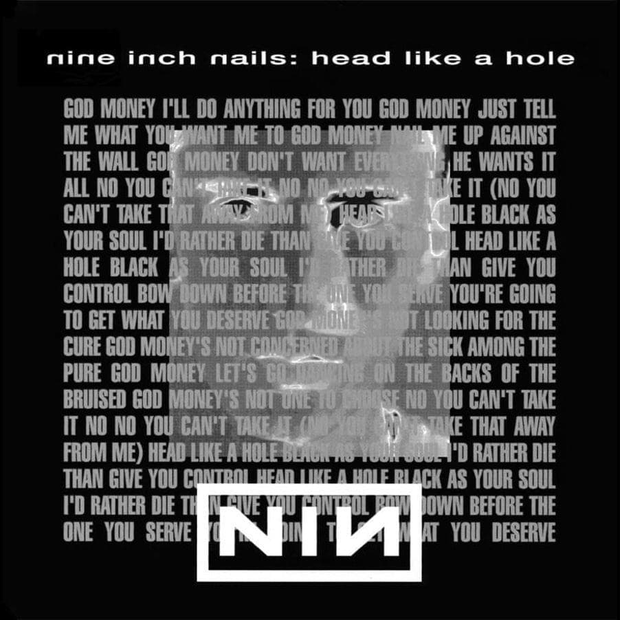 Album cover art for "Head Like a Hole (Copper)" by Nine Inch Nails