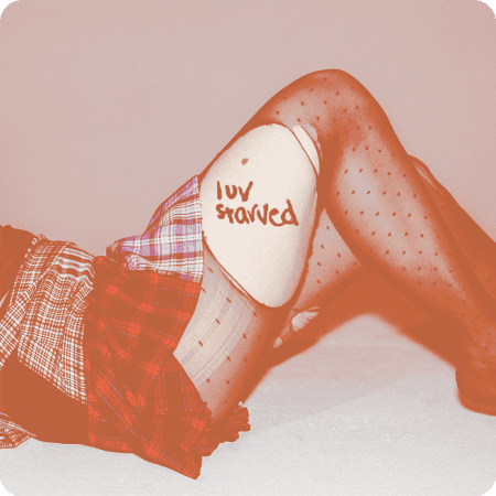 Album cover art for "luv starved" by GAYLE