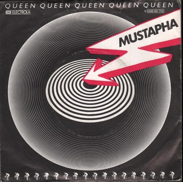 Album cover art for "Mustapha" by Queen
