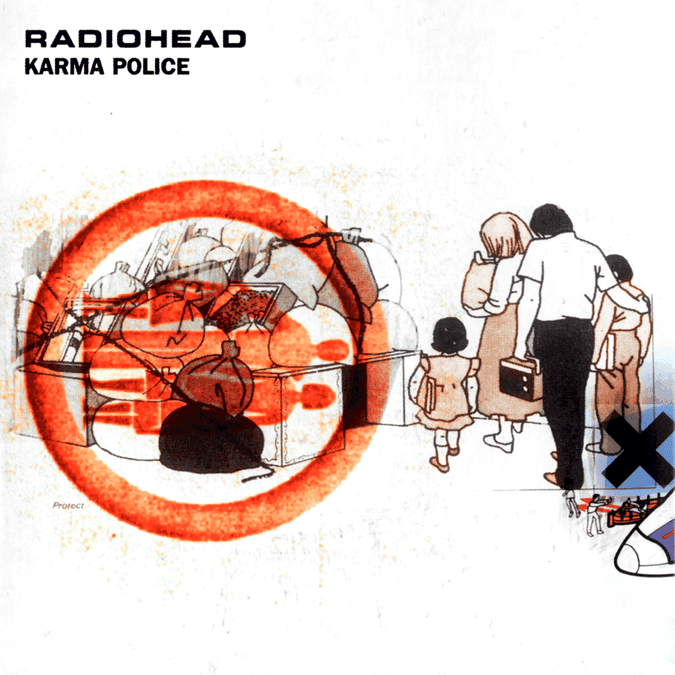 Album cover art for "Karma Police" by Radiohead