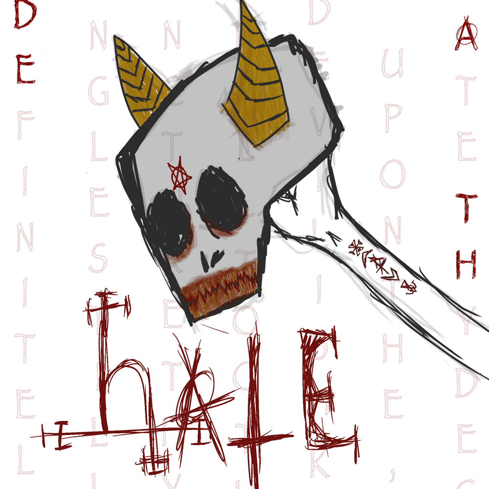 Album cover art for "HATE" by 2ooDark