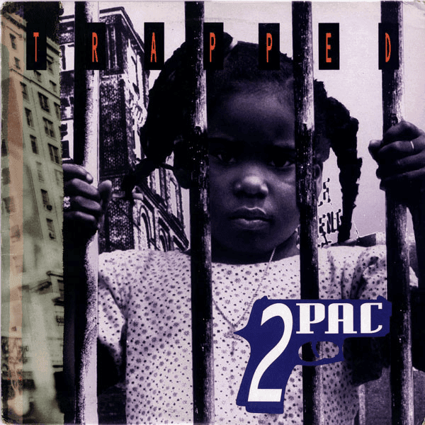 Album cover art for "Trapped" by 2Pac & Shock G